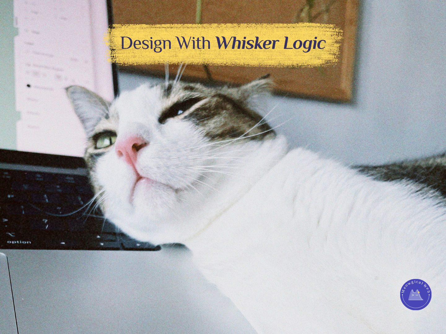 Illustration comparing pet whiskers and website whitespace to show how spacing guides comfort and navigation.